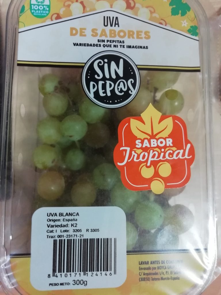 Uvas de mesa de sabor tropical