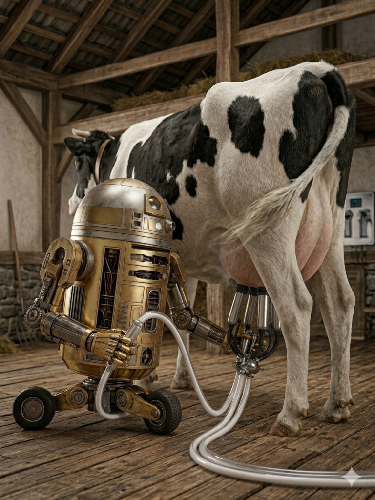 Esto NO es un robot de ordeño